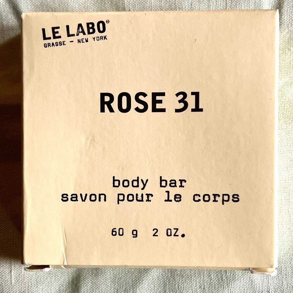 NEW Le Labo Rose 31 Body Bar Soap 60g 2oz, Savon Pour Le Corps Boxed